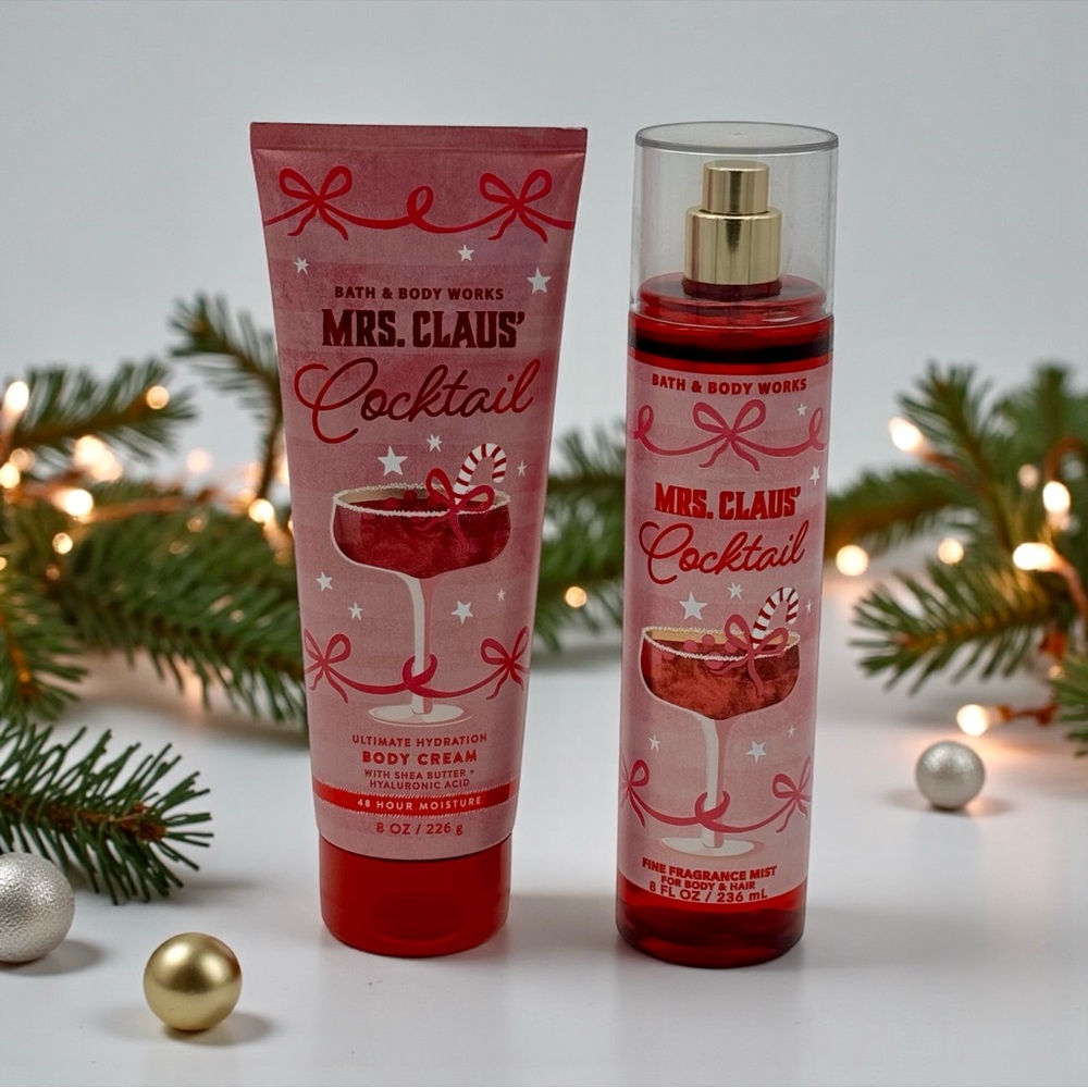 Bath and Body Works Mrs Claus Cocktail Holiday Body Care Gift Set NWT